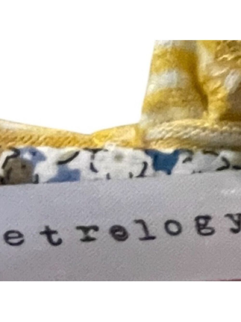 Retrology Women’s Hoodie Shirt Yellow White Striped Lightweight Size: Small - Picture 3 of 5